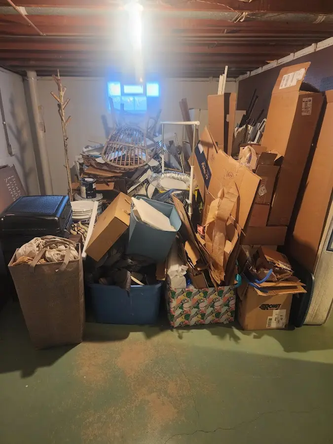 Roll-off dumpster container at job site for 20 Yard Dumpster Rental in South Union